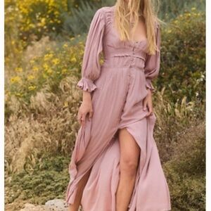 Free People Pink Maxi Dress